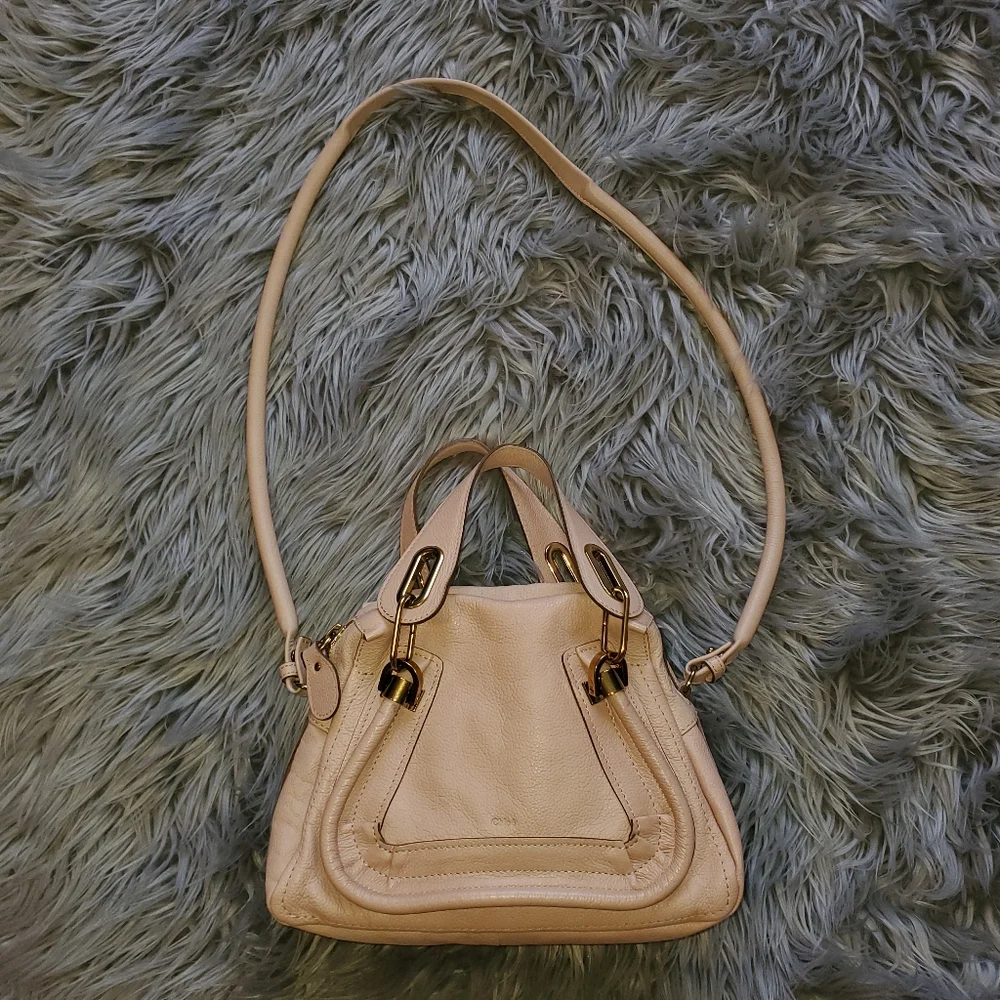 Chloe Paraty Small Pink Crossbody Bag - Picture 3 of 8